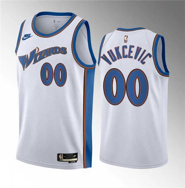 Men%27s Washington Wizards #00 Tristan Vukcevic White 2023 Draft Classic Edition Stitched Jersey Dzhi->nba womens jerseys->NBA Jersey